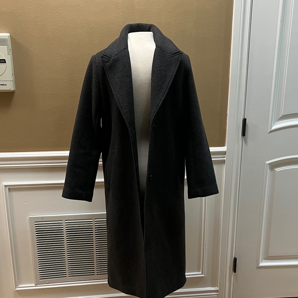 Abercrombie & Fitch Classic Gray  Long Wool Coat